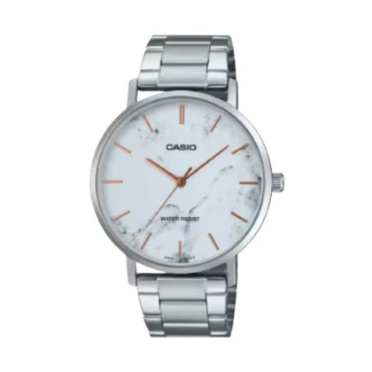 Casio General MTP-VT01DM-7A Silver Stainless Steel Band Men Watch
